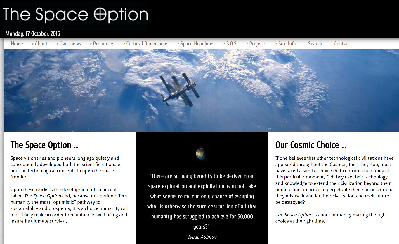 The Space Option Website